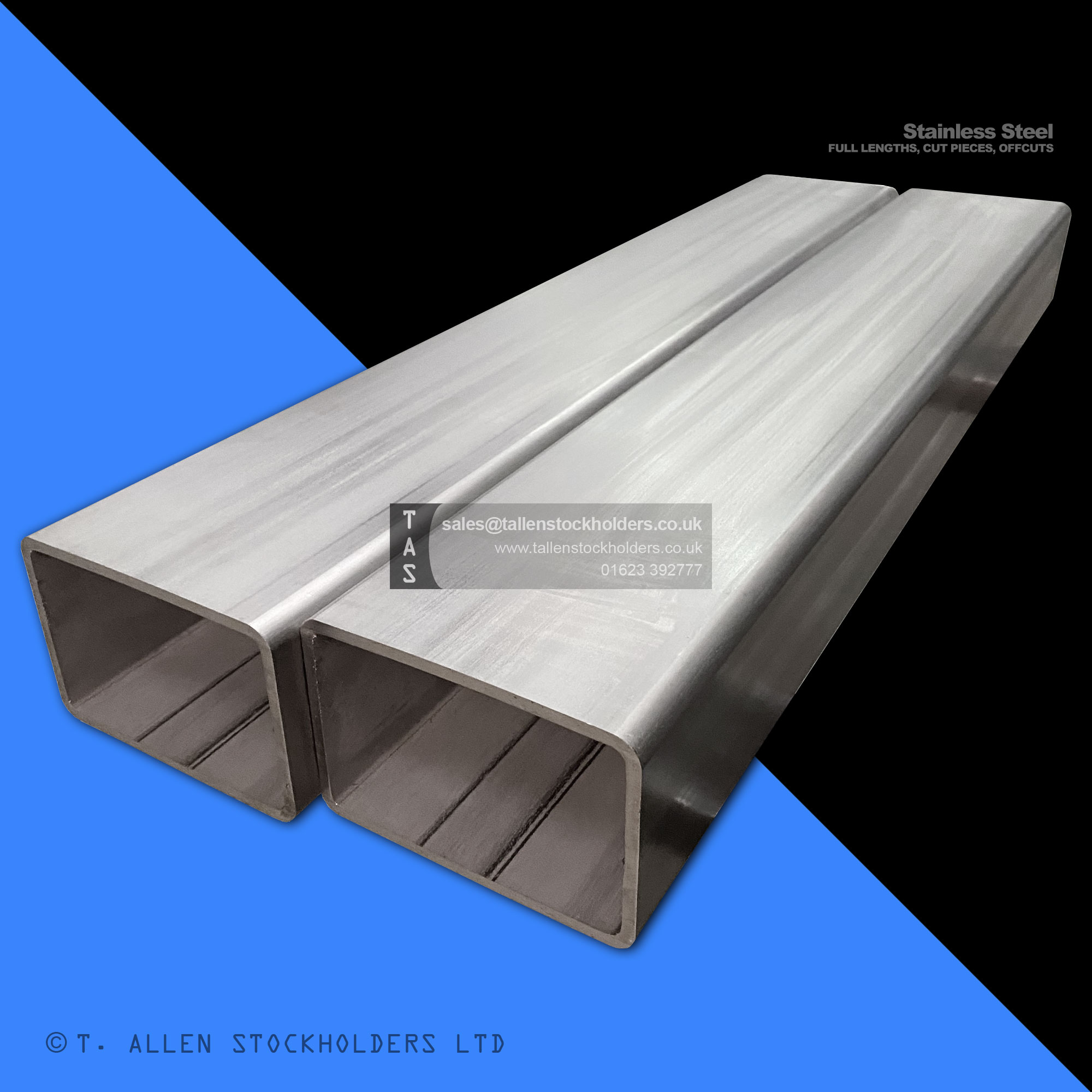 304 & 316 Stainless Steel Rectangular Box Section (RHS) – Cut Pieces and Full Lengths